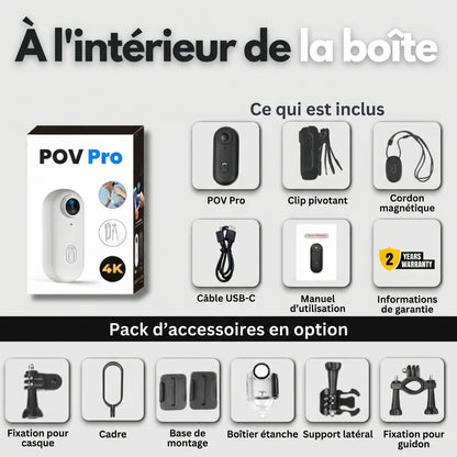 POV Pro – Caméra POV 4K mains libres