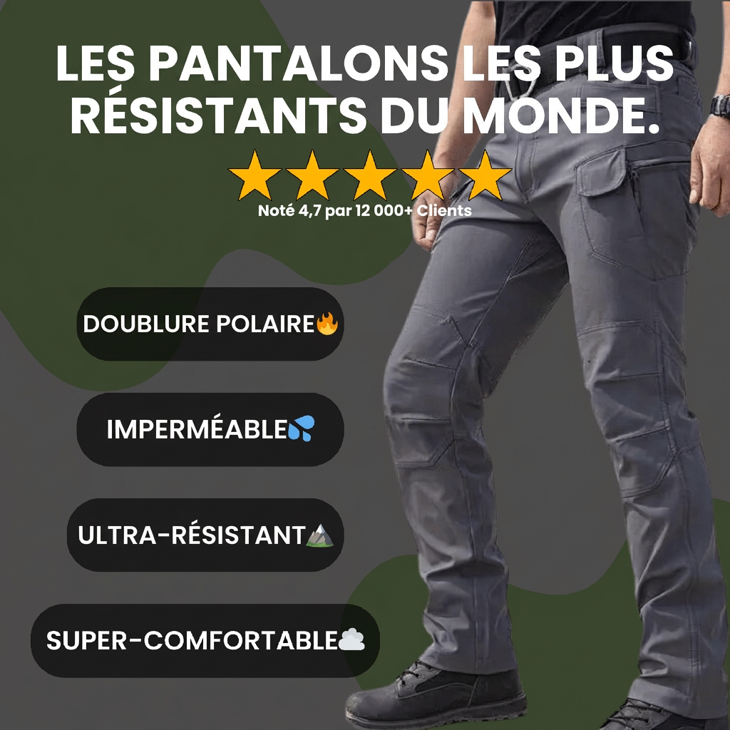Pantalon Utilitaire Imperméable Doublé Polaire